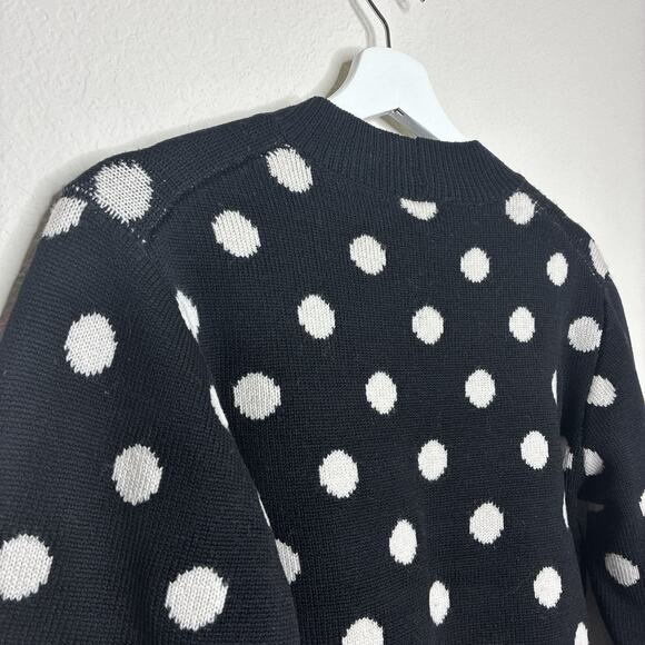 Joie Brettina B Polka Dot Black and White Sweater S - Picture 7 of 9
